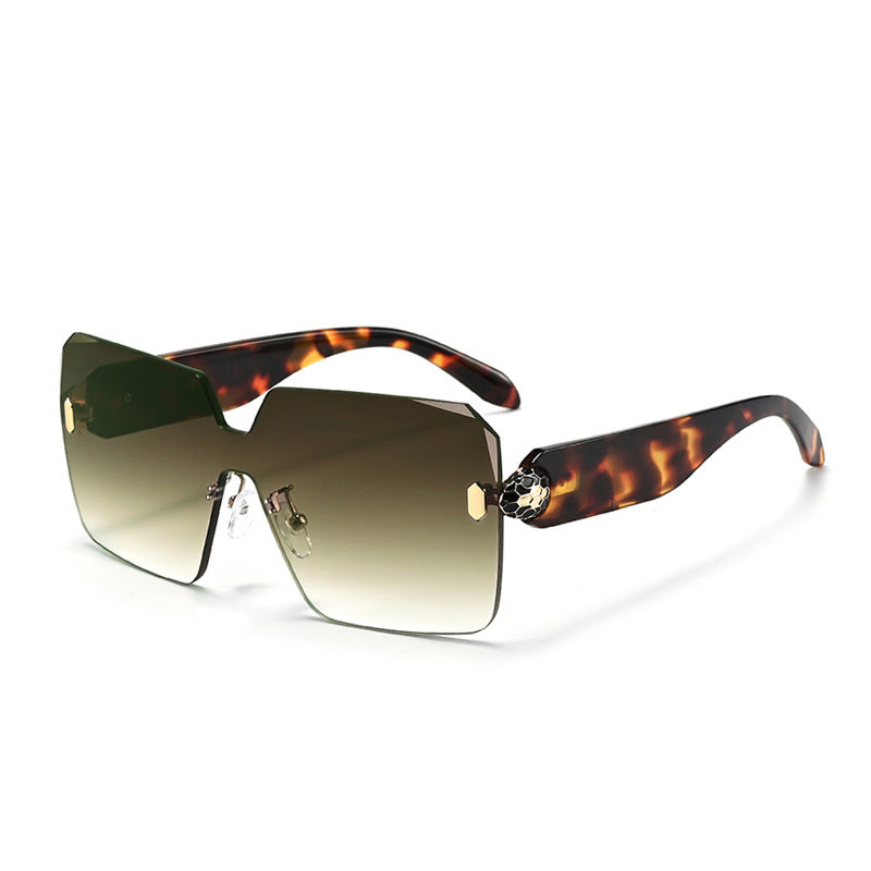 Unisex Rimless Cut Edge Snake Head Sunglasses