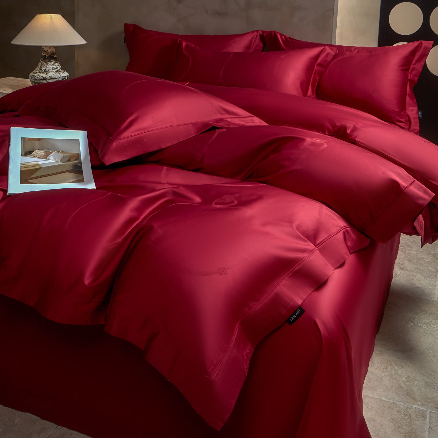 Wedding Cotton Bedding Set with Embroidery