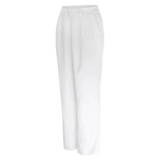 Pantalones anchos de cintura alta para mujer