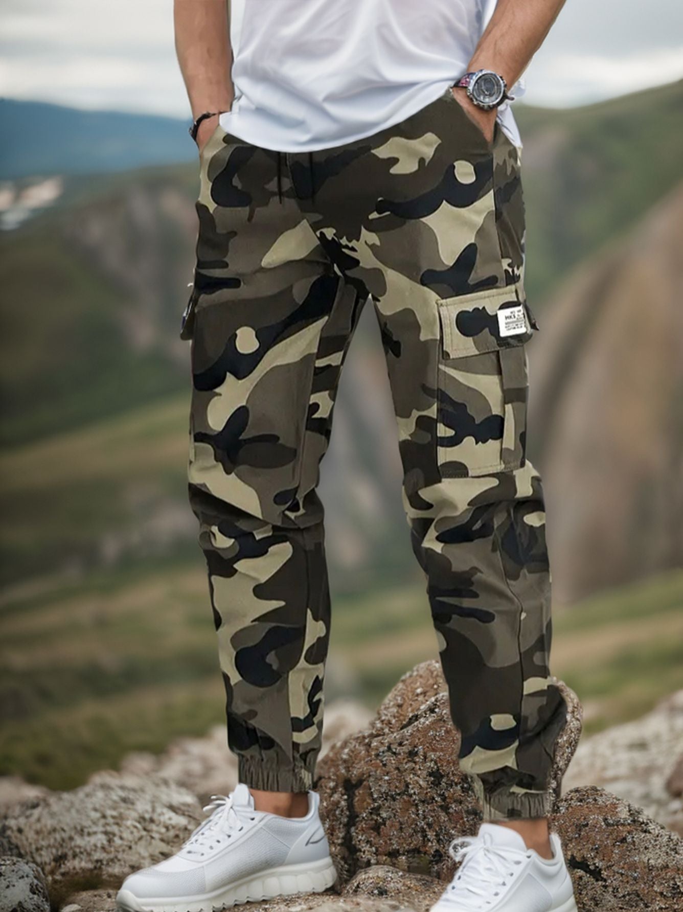 Camouflage work pants