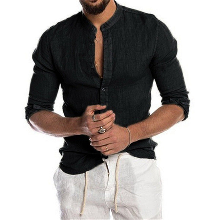 Men's Linen Long Sleeve Shirt