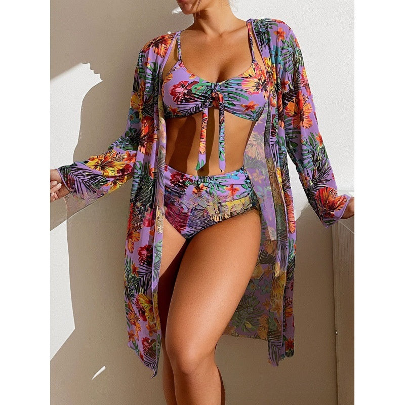 Long-sleeved blouse Swimwear Set