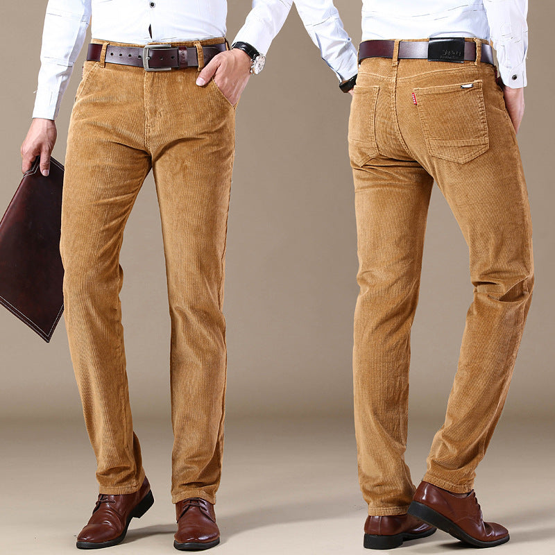 Slim Straight Fit Corduroy Pants