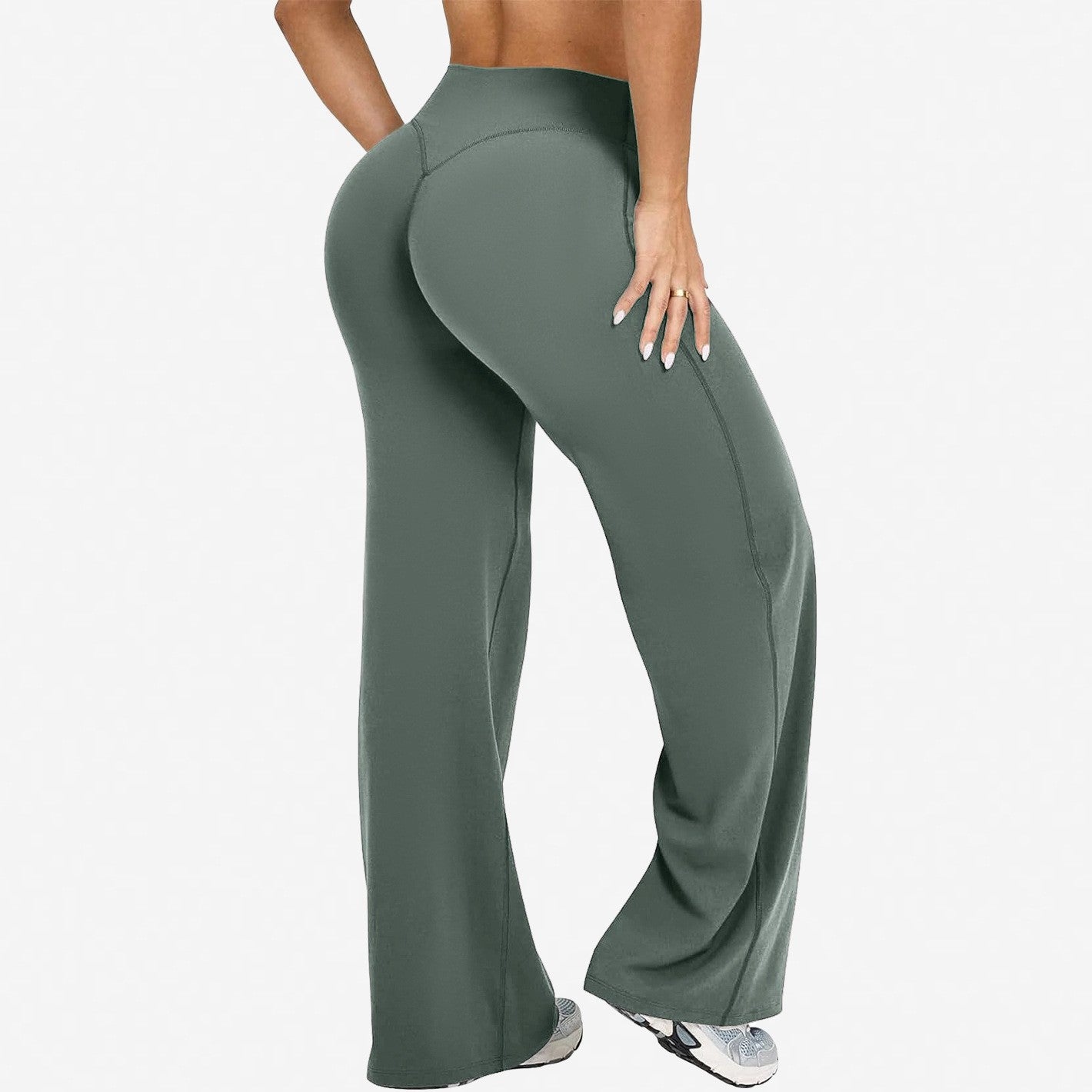 Pantalones rectos y anchos 