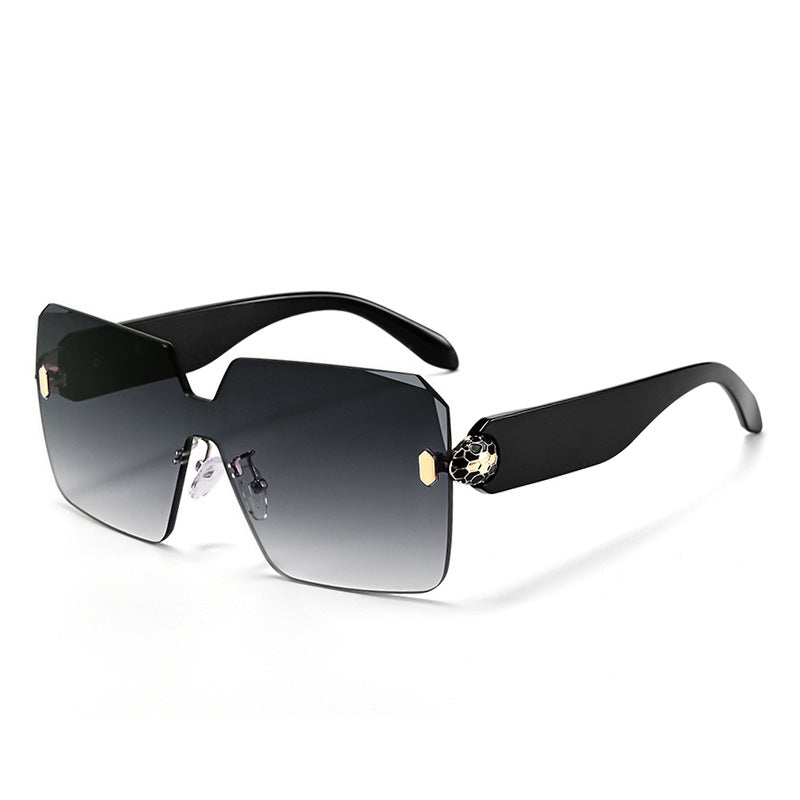 Unisex Rimless Cut Edge Snake Head Sunglasses