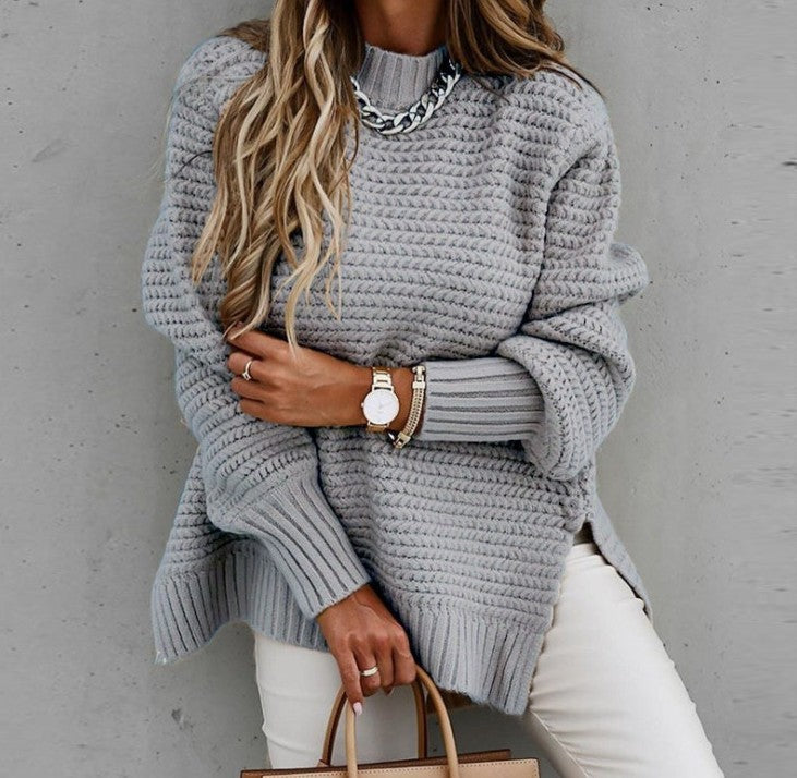 Loose Long-Sleeved Pullover Knitted Sweater