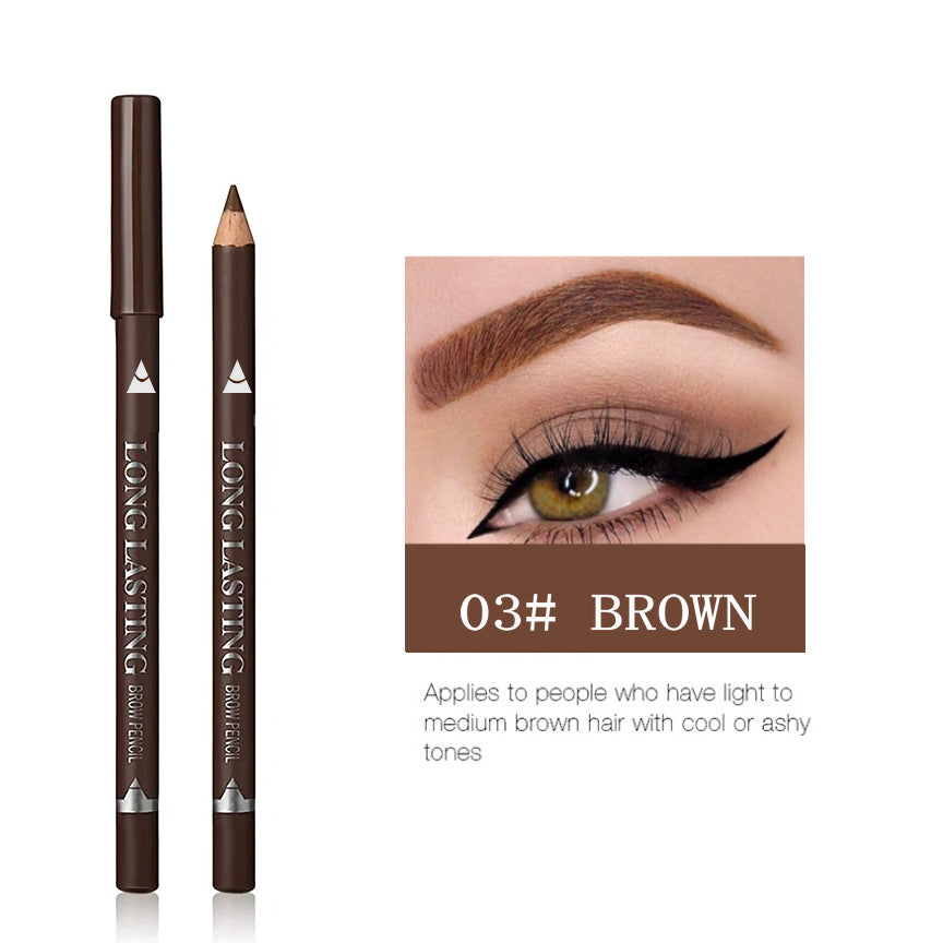 Wooden Waterproof Eyebrow Pencil & Eyeliner