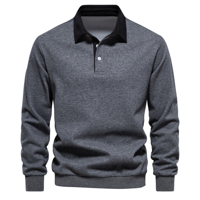 Long-sleeved Polo-neck t-shirt
