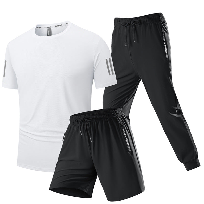 Ice silk fabric Casual short-sleeve