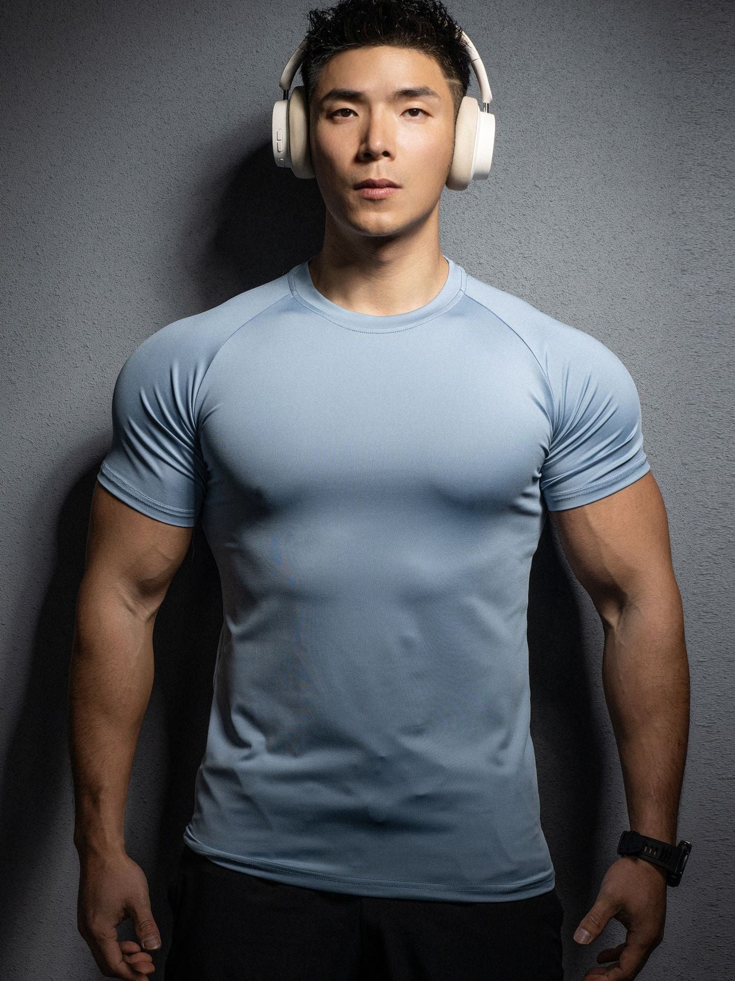 Camiseta deportiva elástica de secado rápido para hombre 