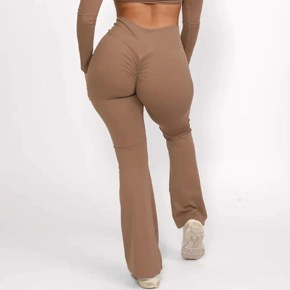 Peach Bell-Bottom Pants