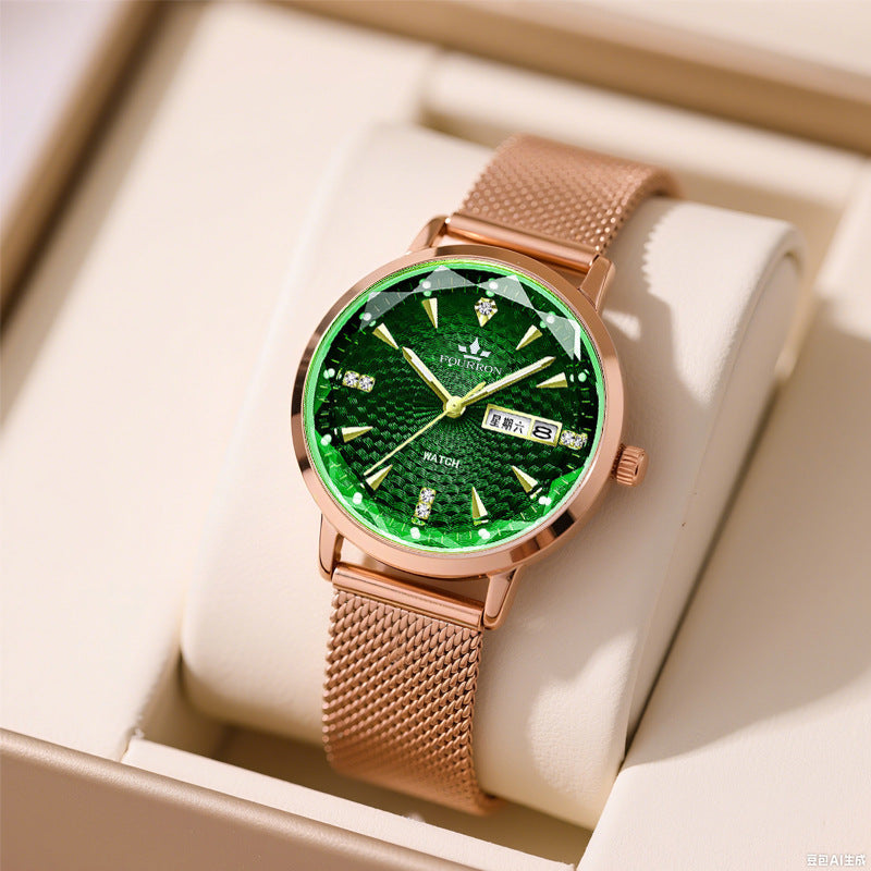 Quartz Movement Women's Glow-in-dark Watch