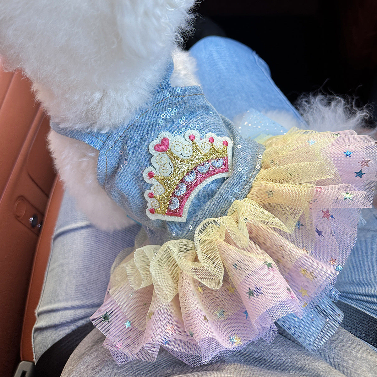 Pet Denim Skirt for Small Dogs