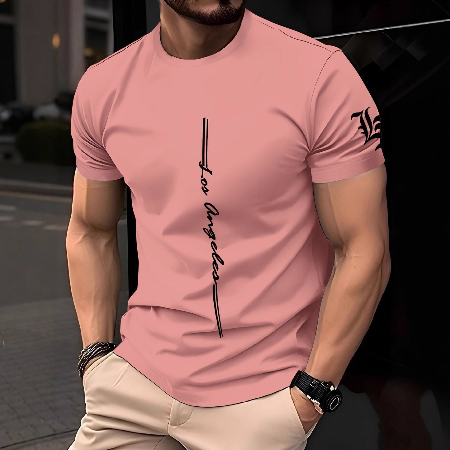Short-Sleeved Printed T-Shirt Tops