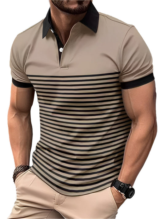 Men's Striped Polo Shirt