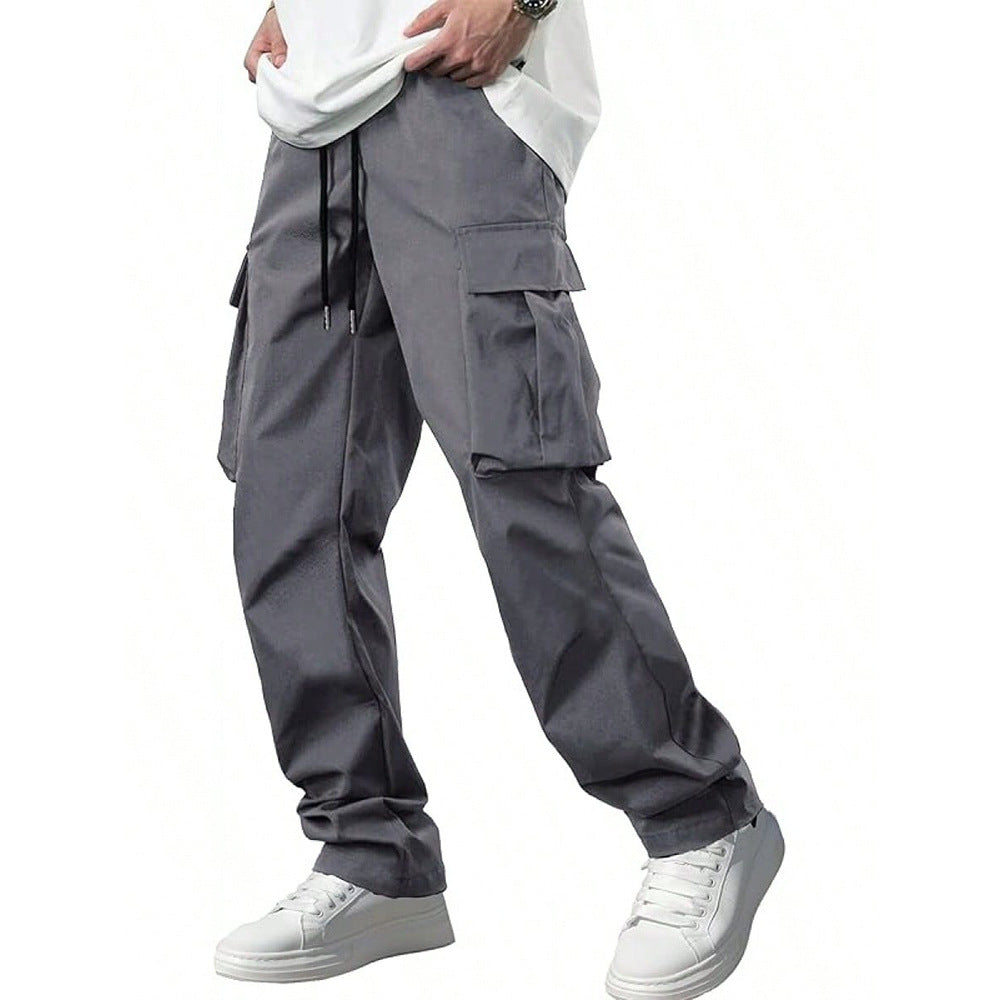 Mens Drawstring Casual Trousers