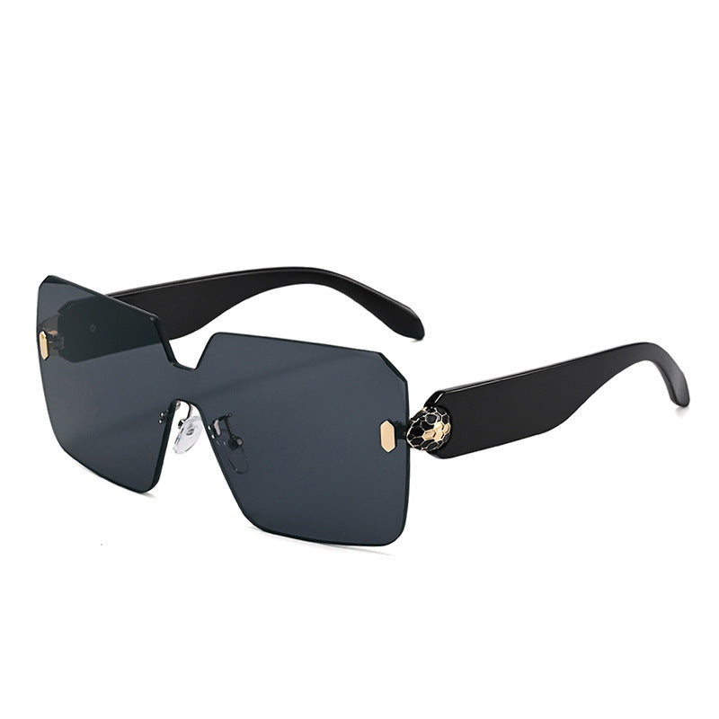 Unisex Rimless Cut Edge Snake Head Sunglasses