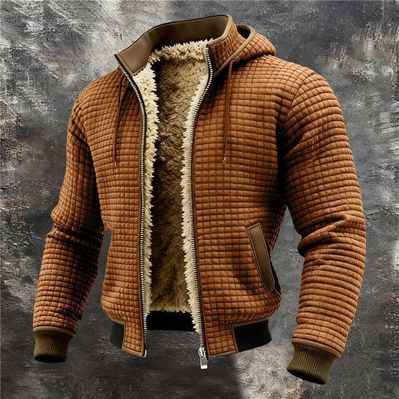 Plaid hooded sweater