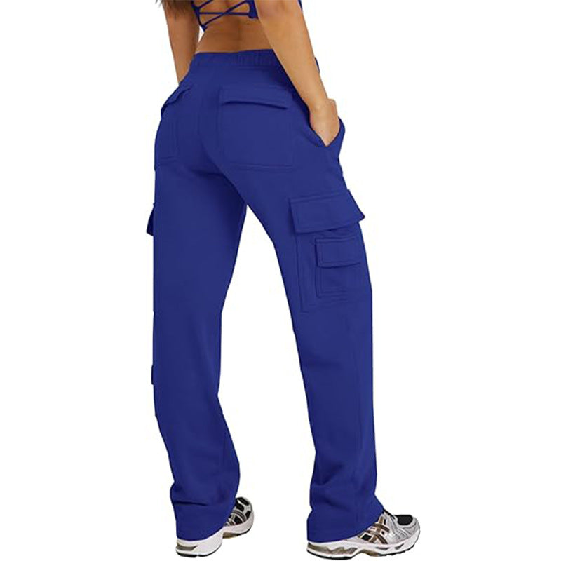 Pantalones cargo casuales holgados con múltiples bolsillos 