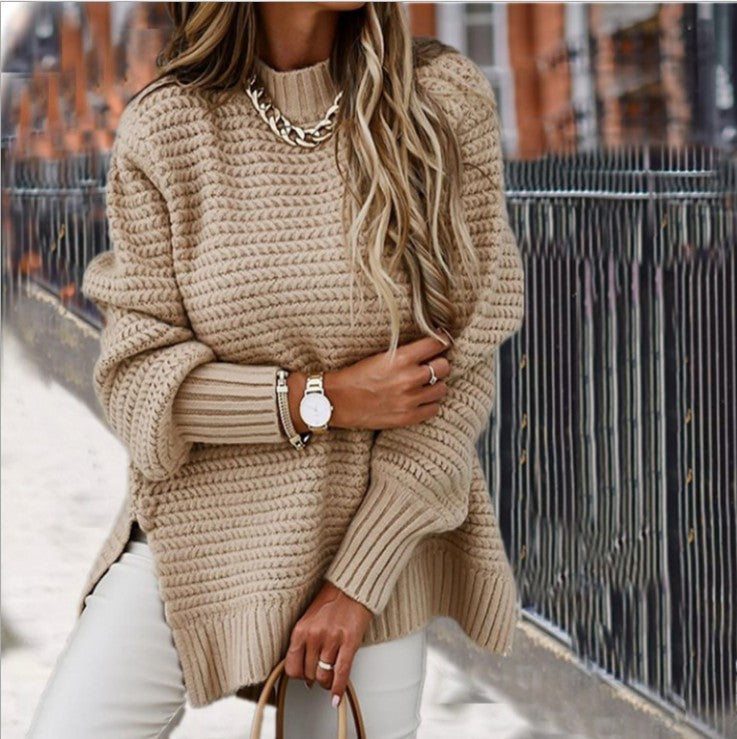 Loose Long-Sleeved Pullover Knitted Sweater