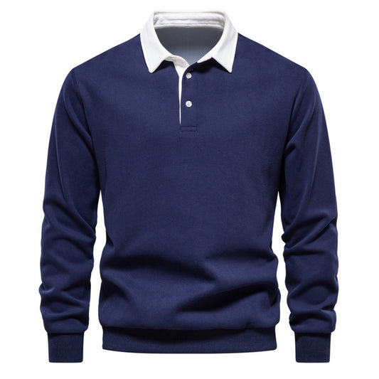 Long-sleeved Polo-neck t-shirt