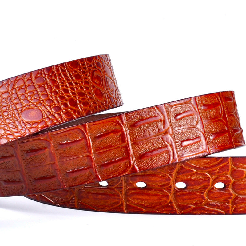 Men's Genuine Leather Crocodile Pattern Belt