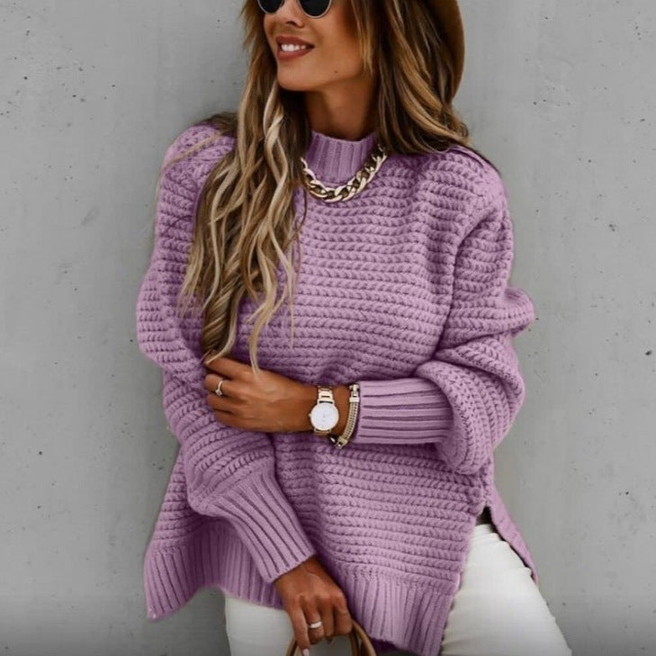 Loose Long-Sleeved Pullover Knitted Sweater
