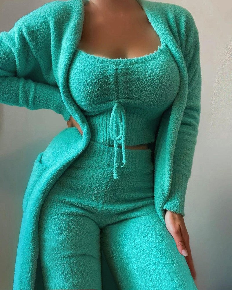 Soft double-sided velvet fabric pajama for women