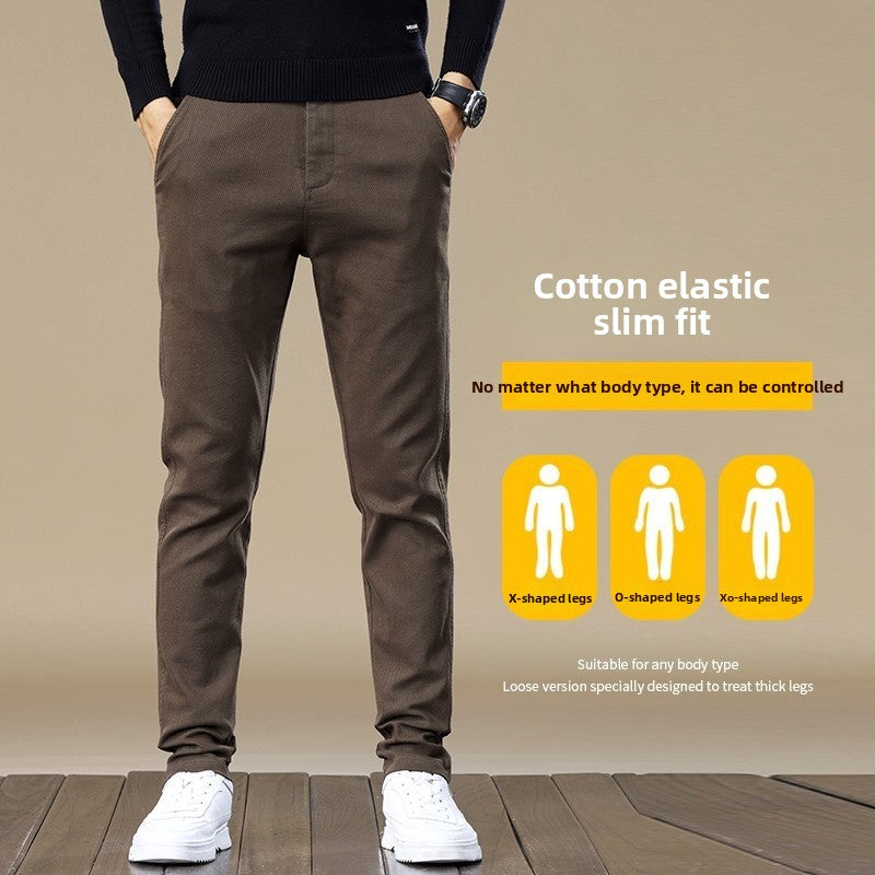 Mens Straight Leg Business Casual Trousers