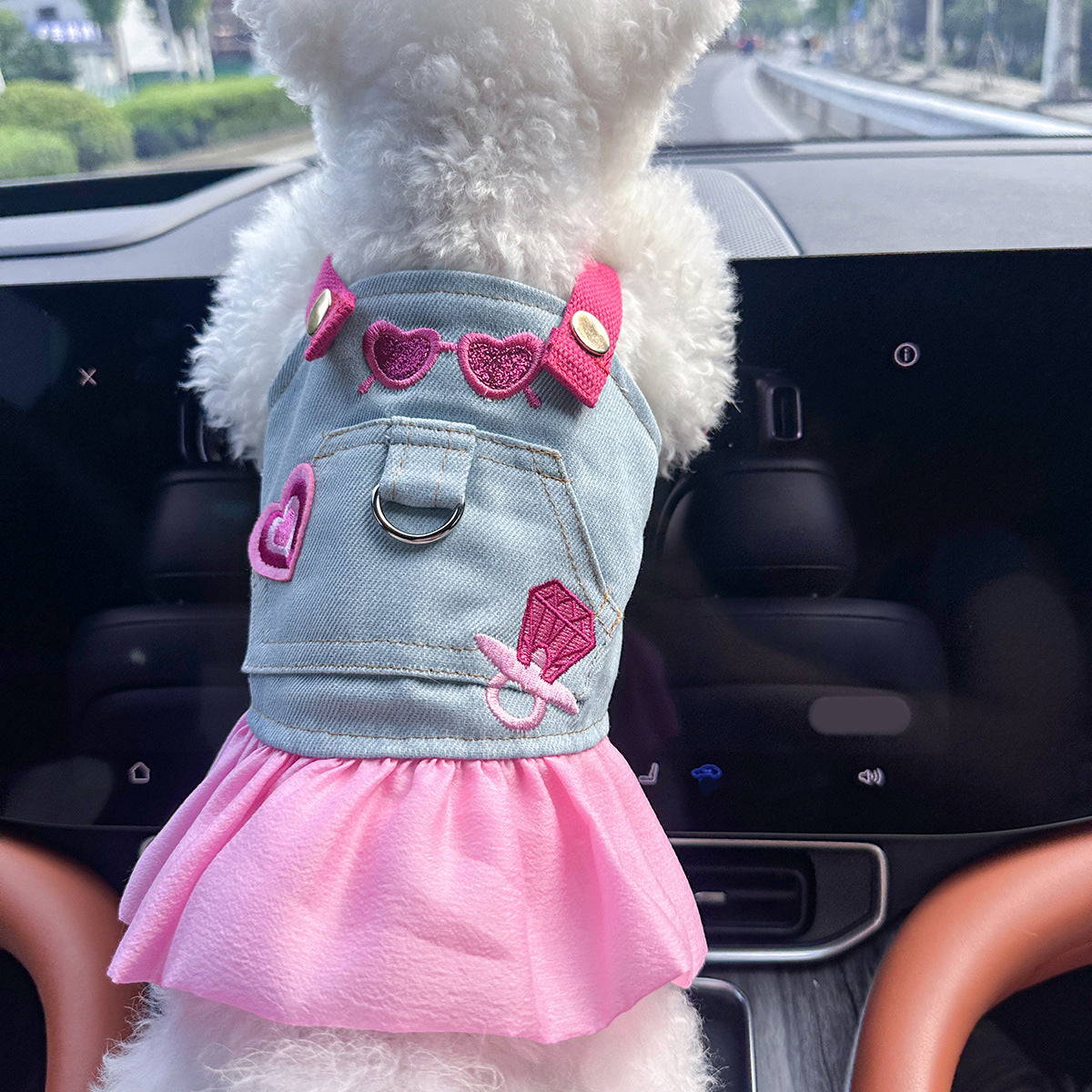 Pet Denim Skirt for Small Dogs
