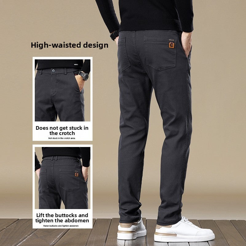 Mens Straight Leg Business Casual Trousers