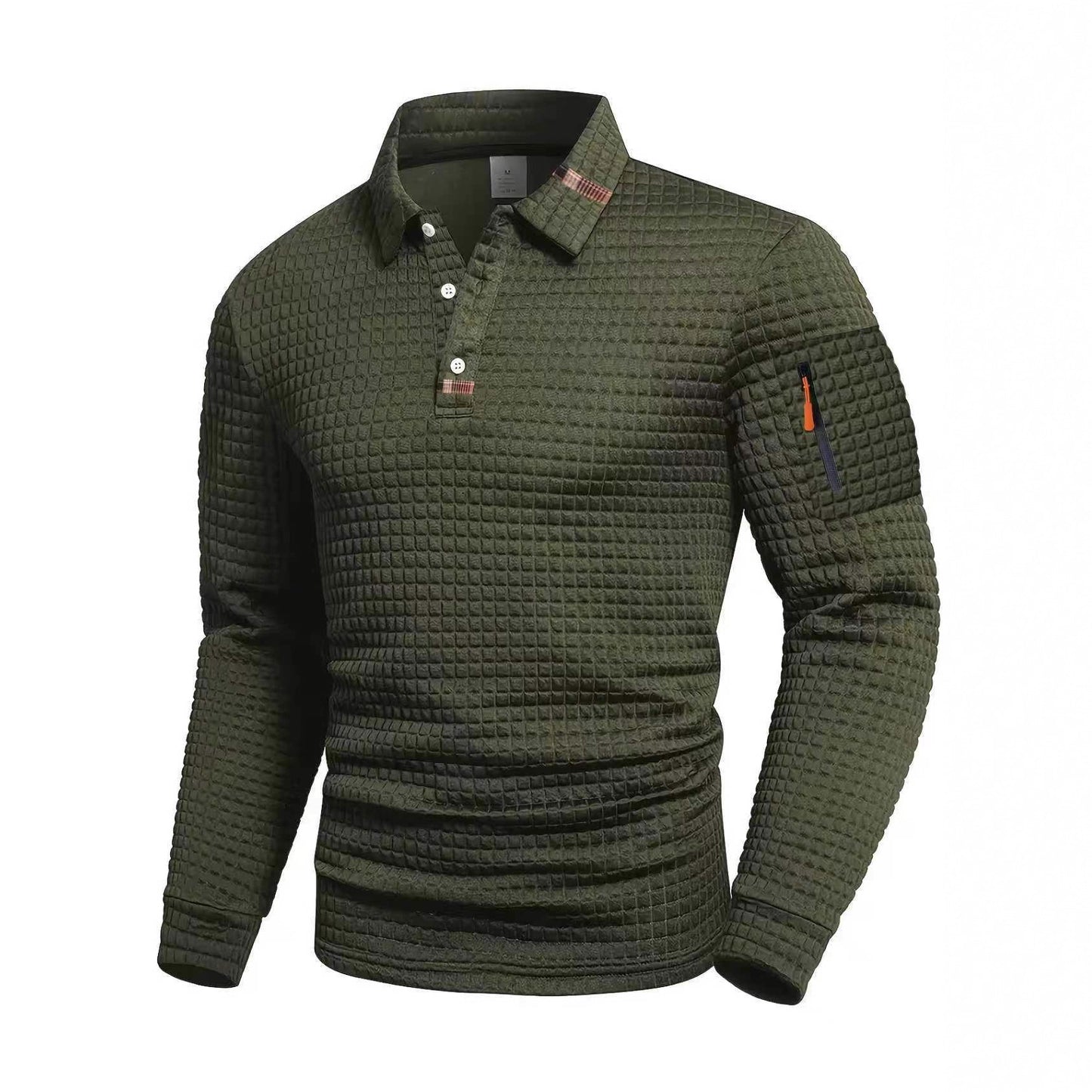 Polo shirt with pocket zippers