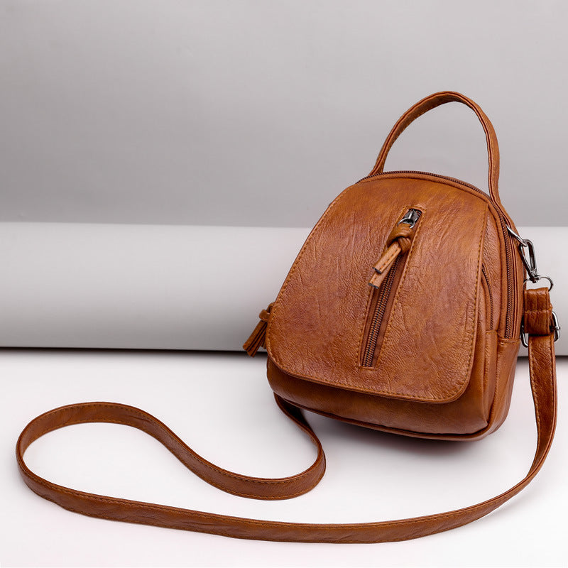 Womens Soft Leather Crossbody Bag