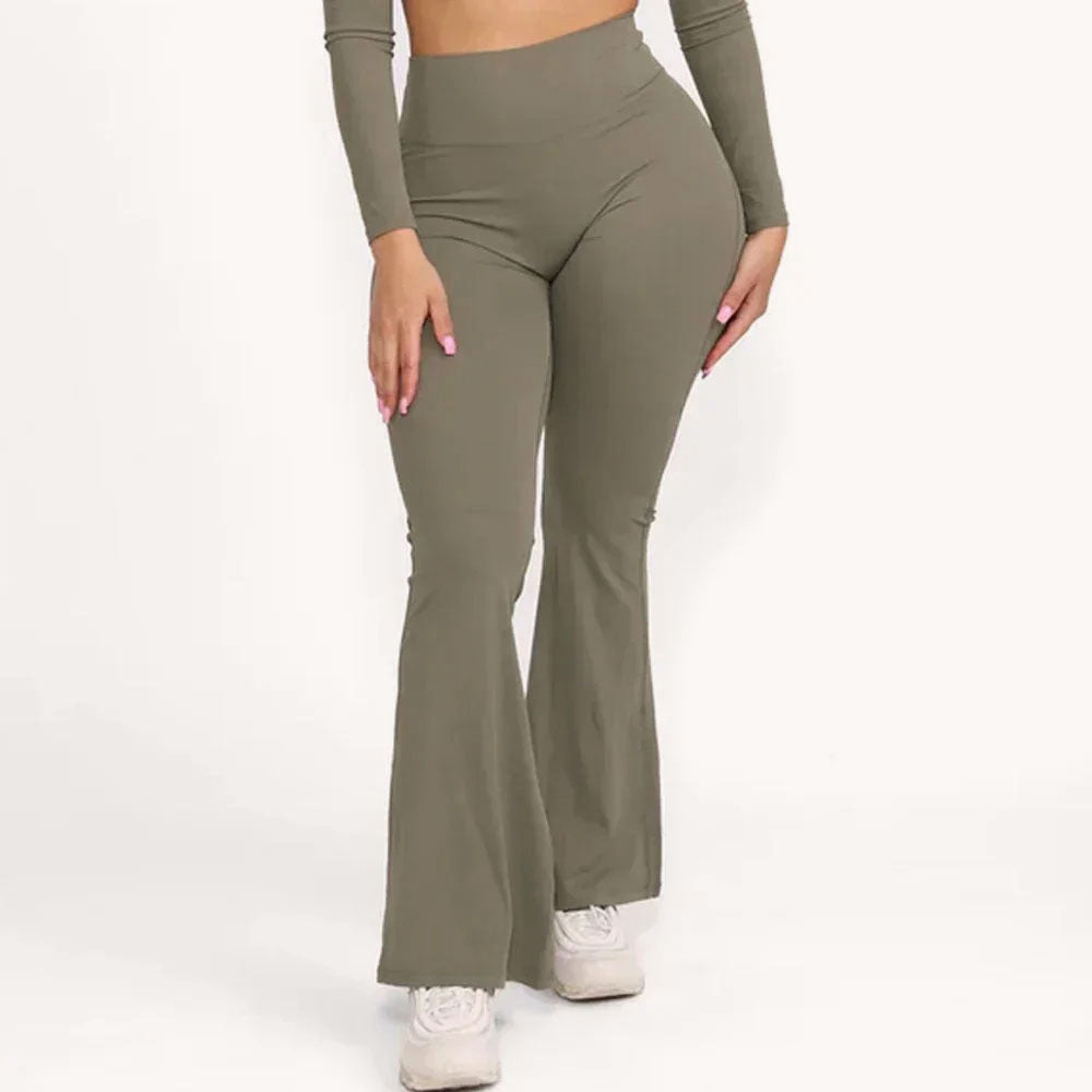 Peach Bell-Bottom Pants