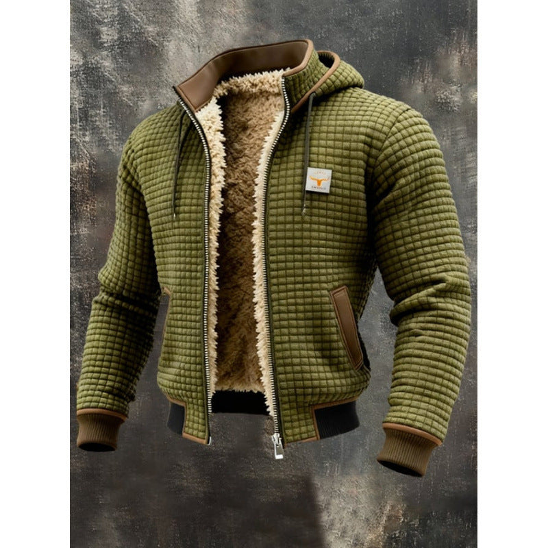 Plaid hooded sweater