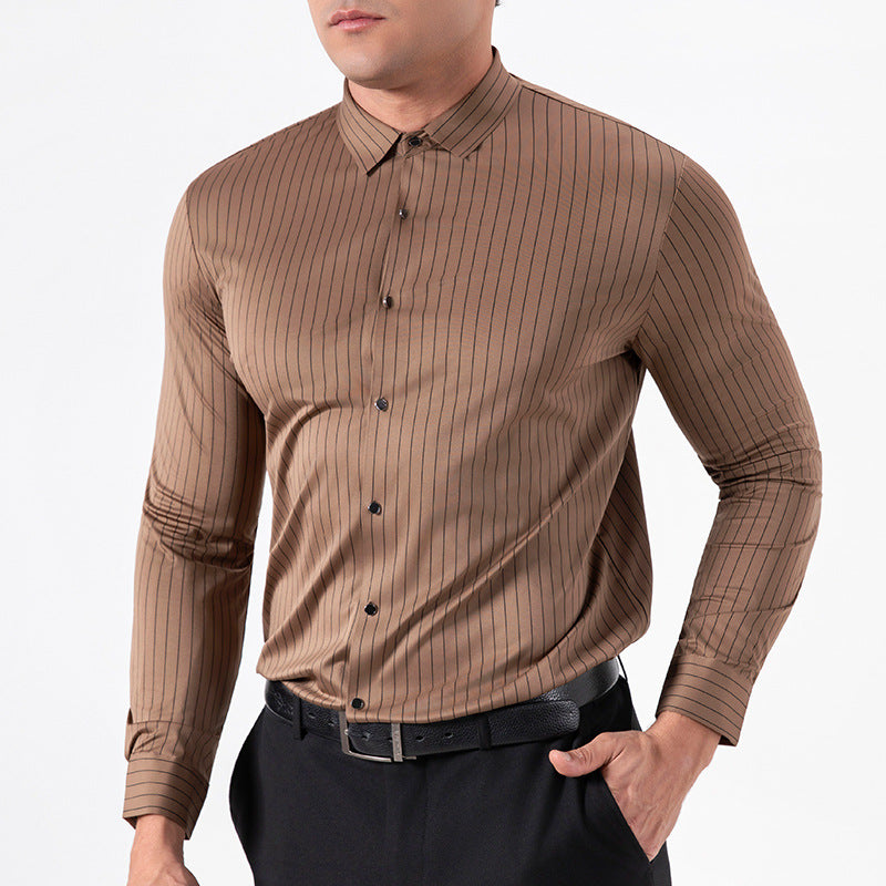 Four-way stretch  Men's Striped Shirt
