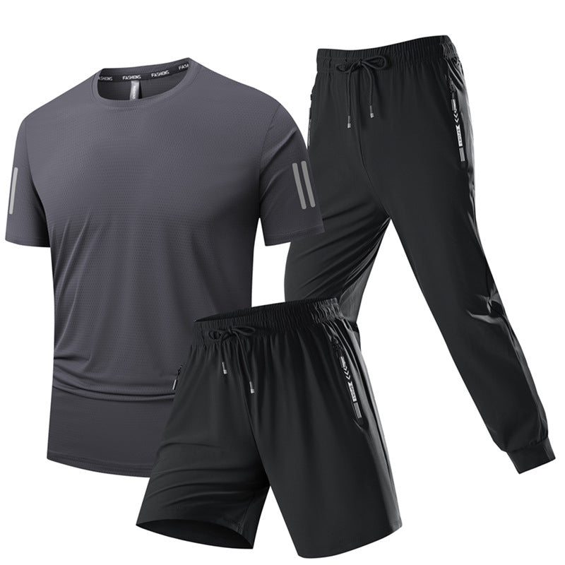 Ice silk fabric Casual short-sleeve