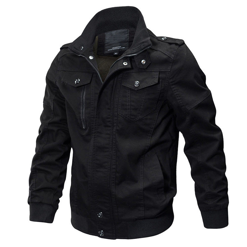 Men's Fleece-Lined Military Style Jacket