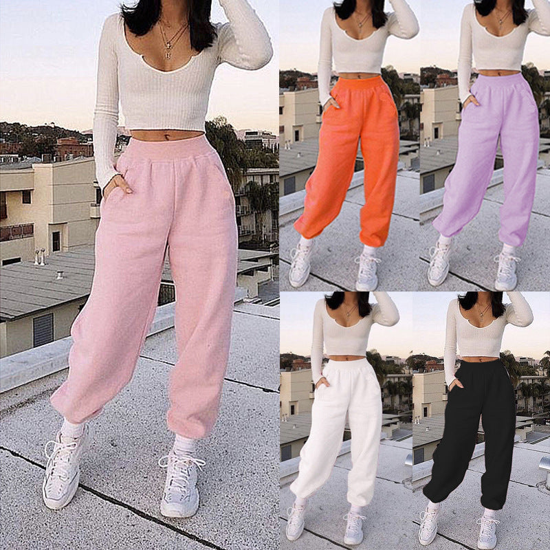 Pantalones de mujer de tiro alto