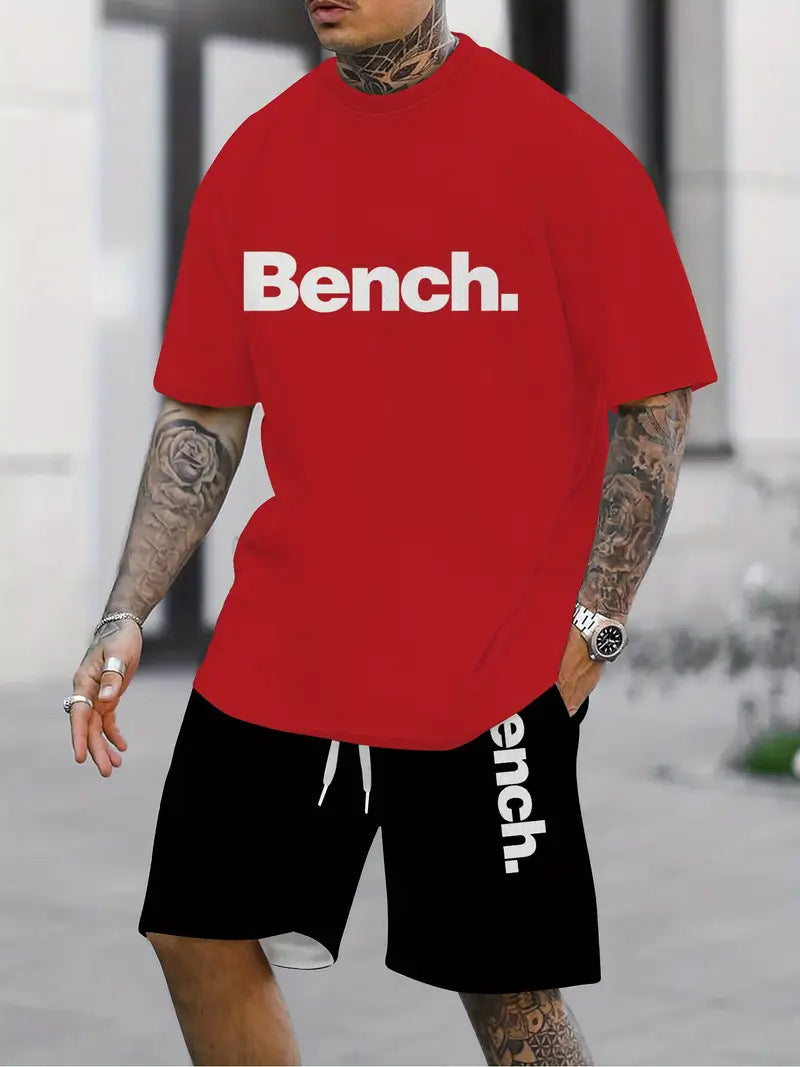 Men's Casual Short Sleeve Letter Print T-Shirt