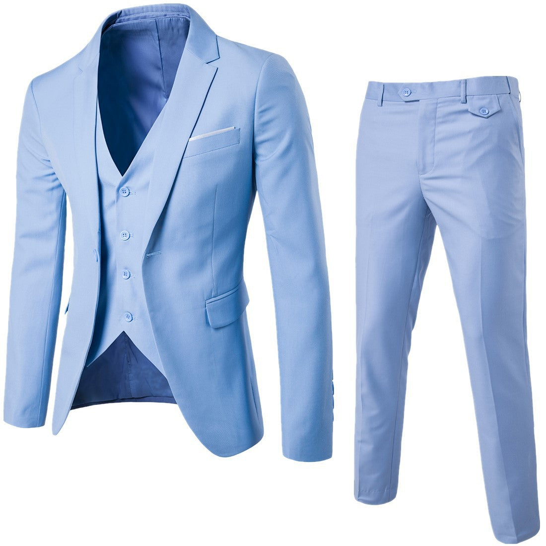 Men's Three-Piece Slim Fit Suit