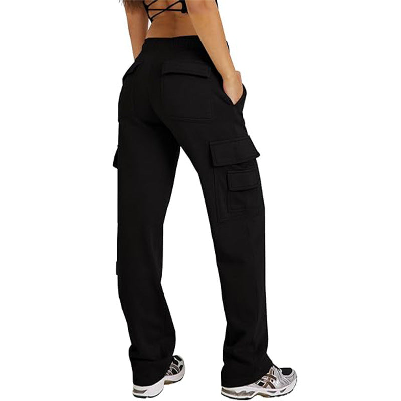Pantalones cargo casuales holgados con múltiples bolsillos 
