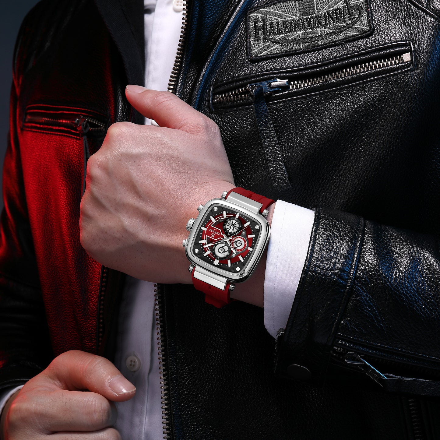 Square Sports Chronograph Mens Watch