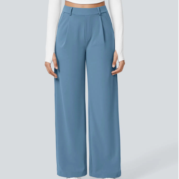 Women's High Waist Straight Pants for Outdoor Sports and Leisure