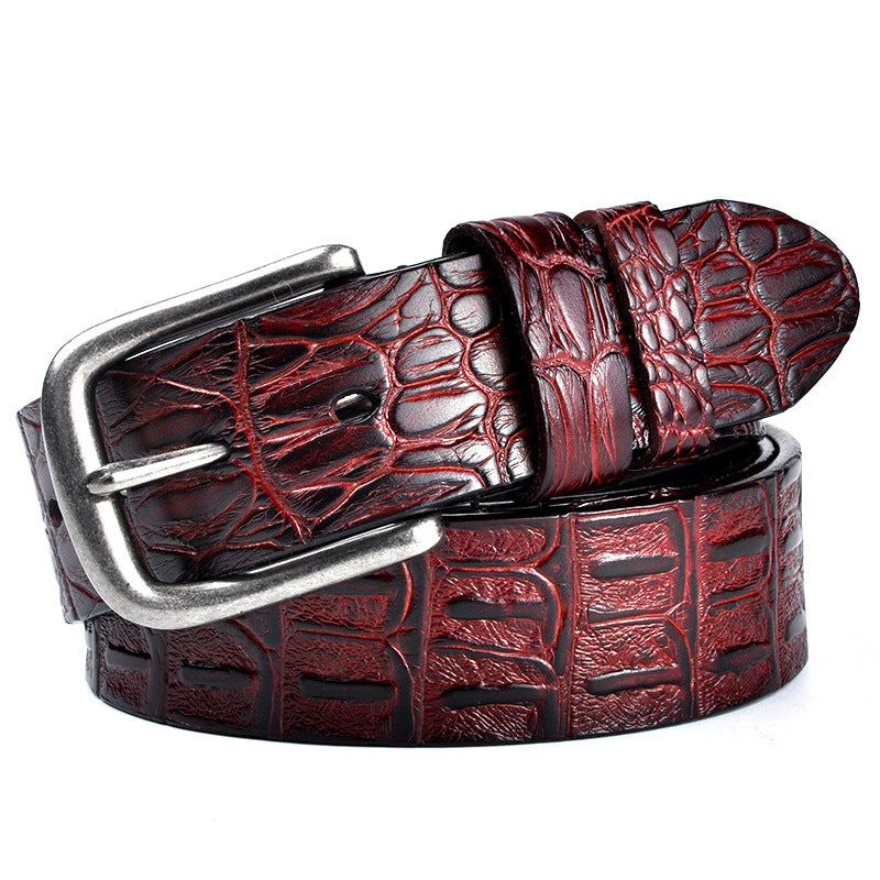 Men's Genuine Leather Crocodile Pattern Belt