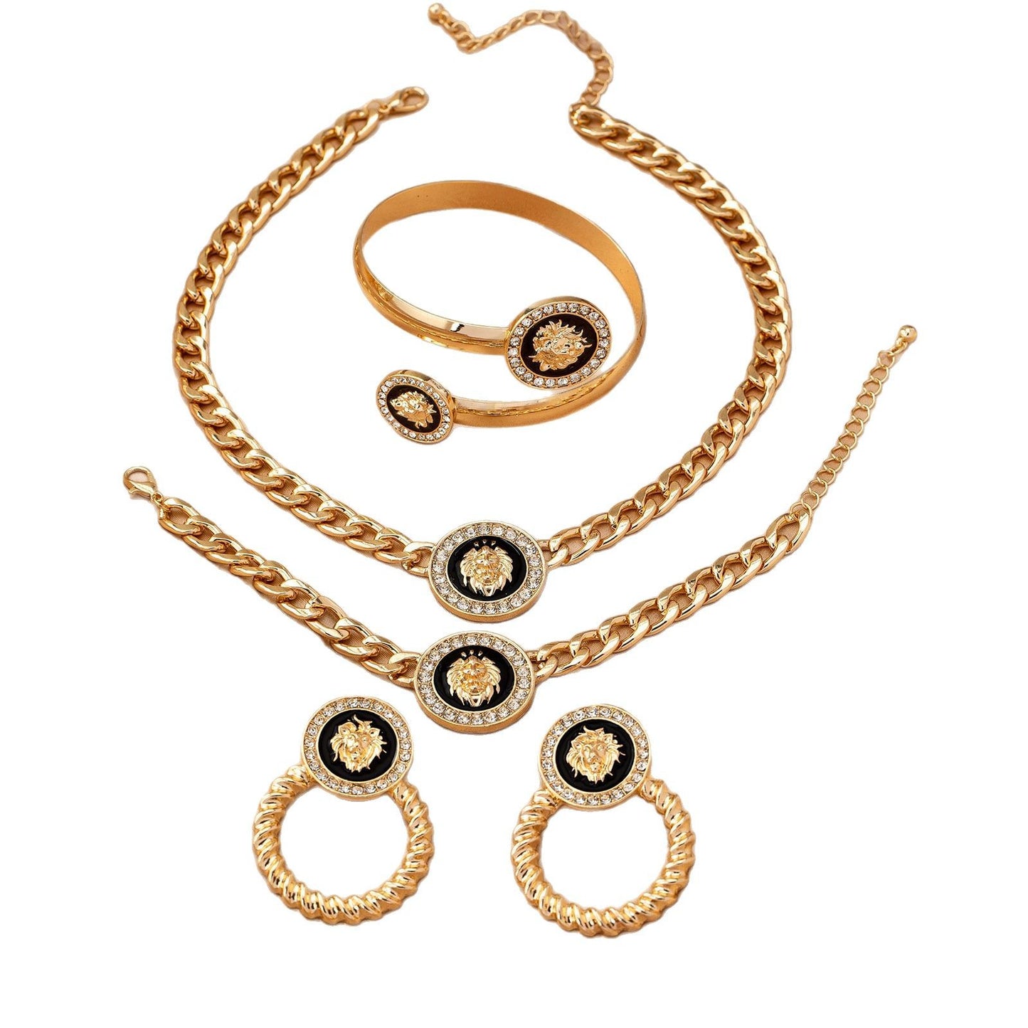 Lion Head Jewelry Set