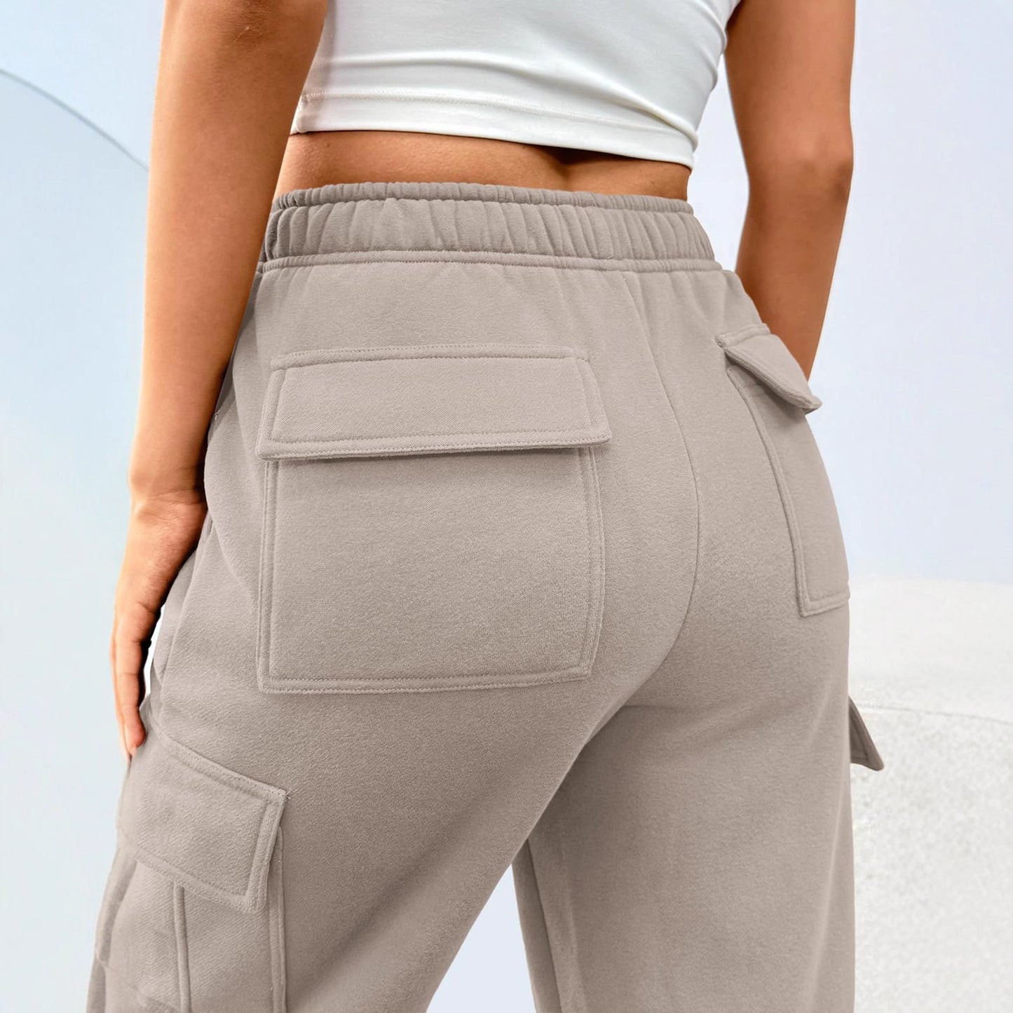 High Waisted Wide Leg Cargo Pants