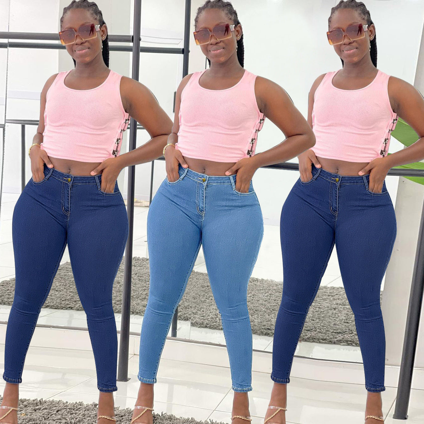Jeans, falda lápiz para mujer 