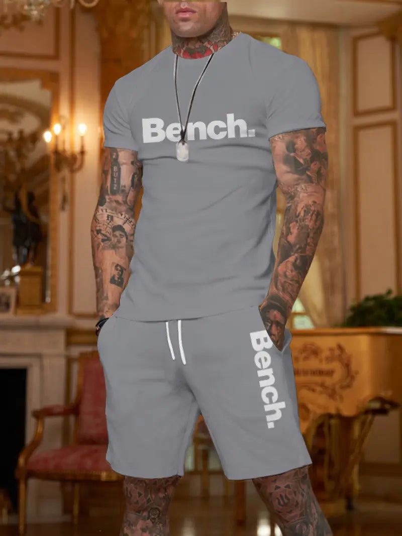 Men's Casual Short Sleeve Letter Print T-Shirt