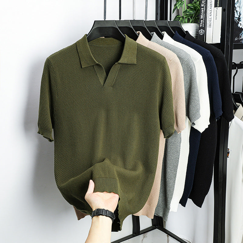 Pure Cotton Knitted Polo Shirt